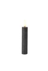 lumineo Lumineo LED dinerkaarsen met flikkerende vlam grijs dia2x16cm was met 6 uur tim