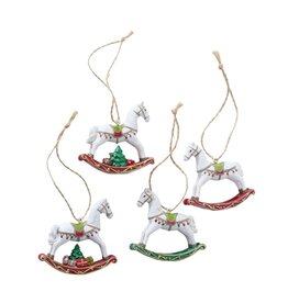 Decoris Hanger Delight schommelpaard polyhars 7x7cm