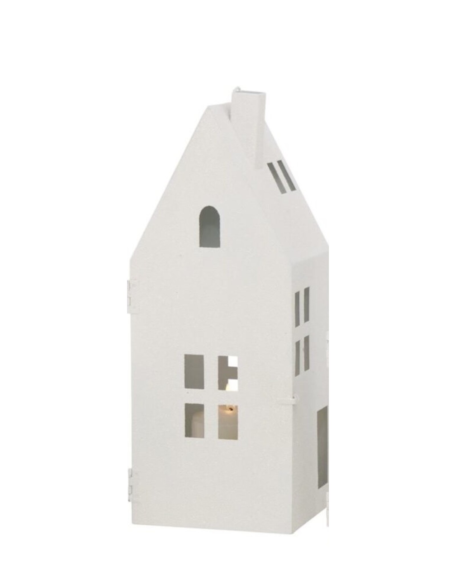 Boltze Home Boltze Home Lantaarn metaal Vybano huis model - wit H32cm