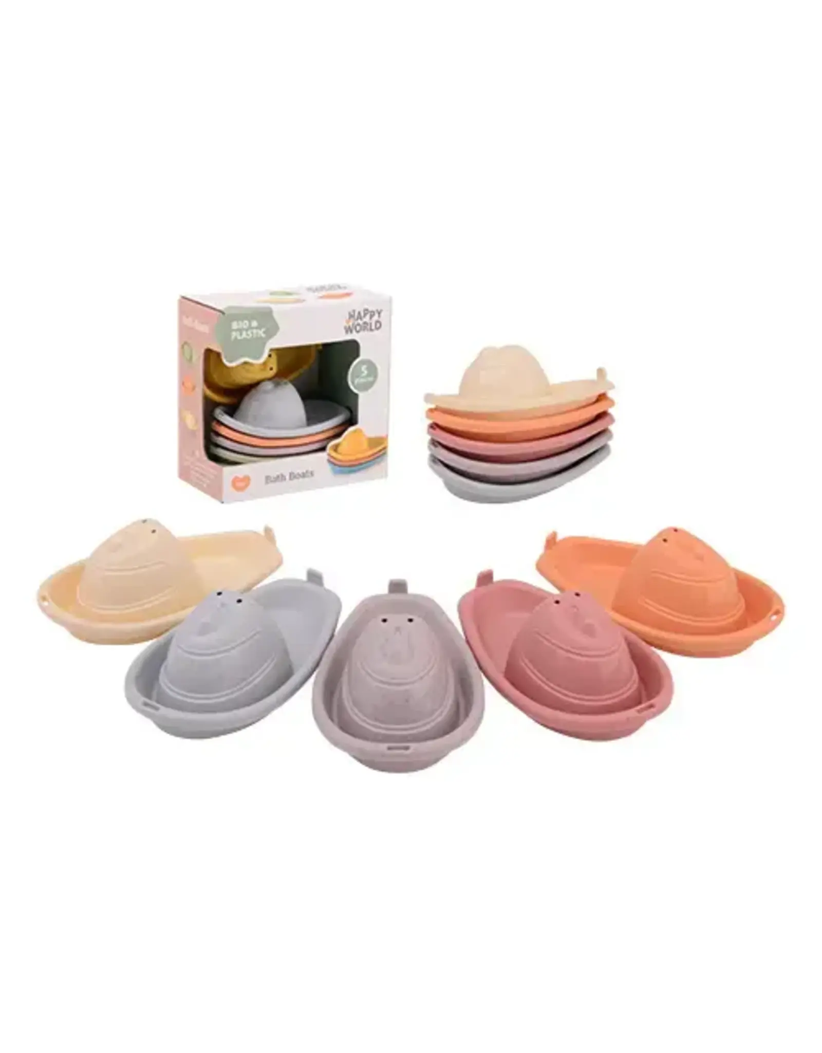 Happy World Happy World bio plastic bad bootjes in doos, 5 stuks