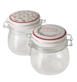 Boltze Home Boltze Home Voorraadpot Charlene | 450 ml H11,5cm helder glas