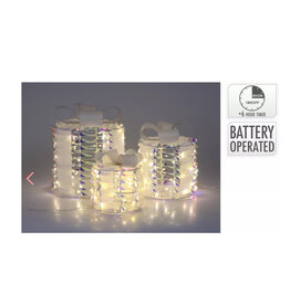 Beeld Cadeau 30cm set a 3 regenboog LED
