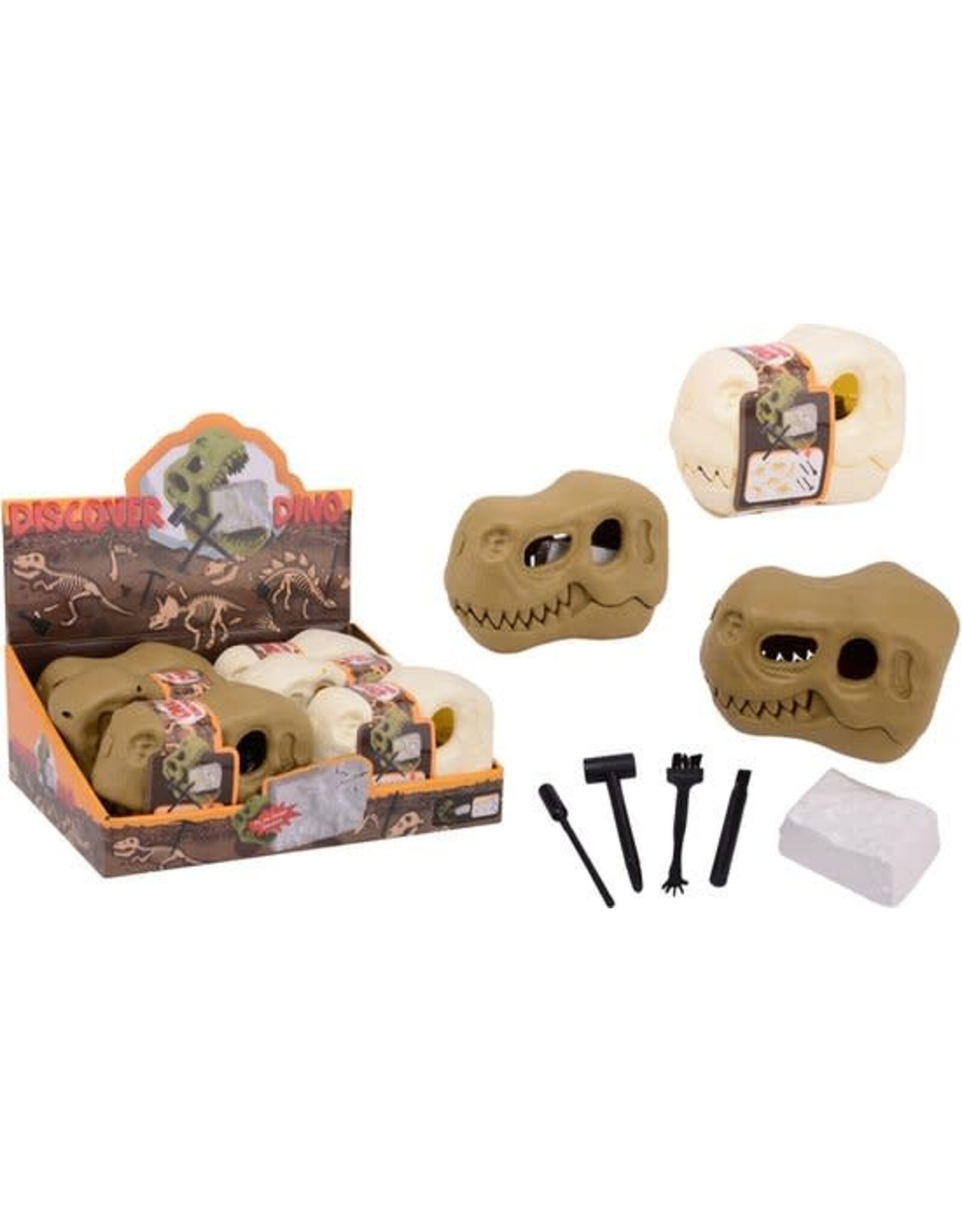 JOHNTOYS Dinoschedel met Fossiel Uithakset
