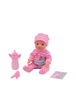 JOHNTOYS Baby Rose drink en plaspop 17 cm