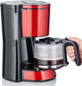 SEVERIN Severin KA 4817 Filter Koffiezetapparaat Metallic Rood, Zwart