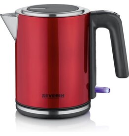 SEVERIN Severin WK 3427 - Waterkoker - hoogwaardig roestvrij staal - XXL-opening - bediening met één hand - Rood