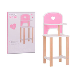 Baby Rose houten poppenstoel