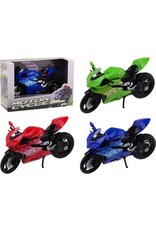 Race motorfiets in doos