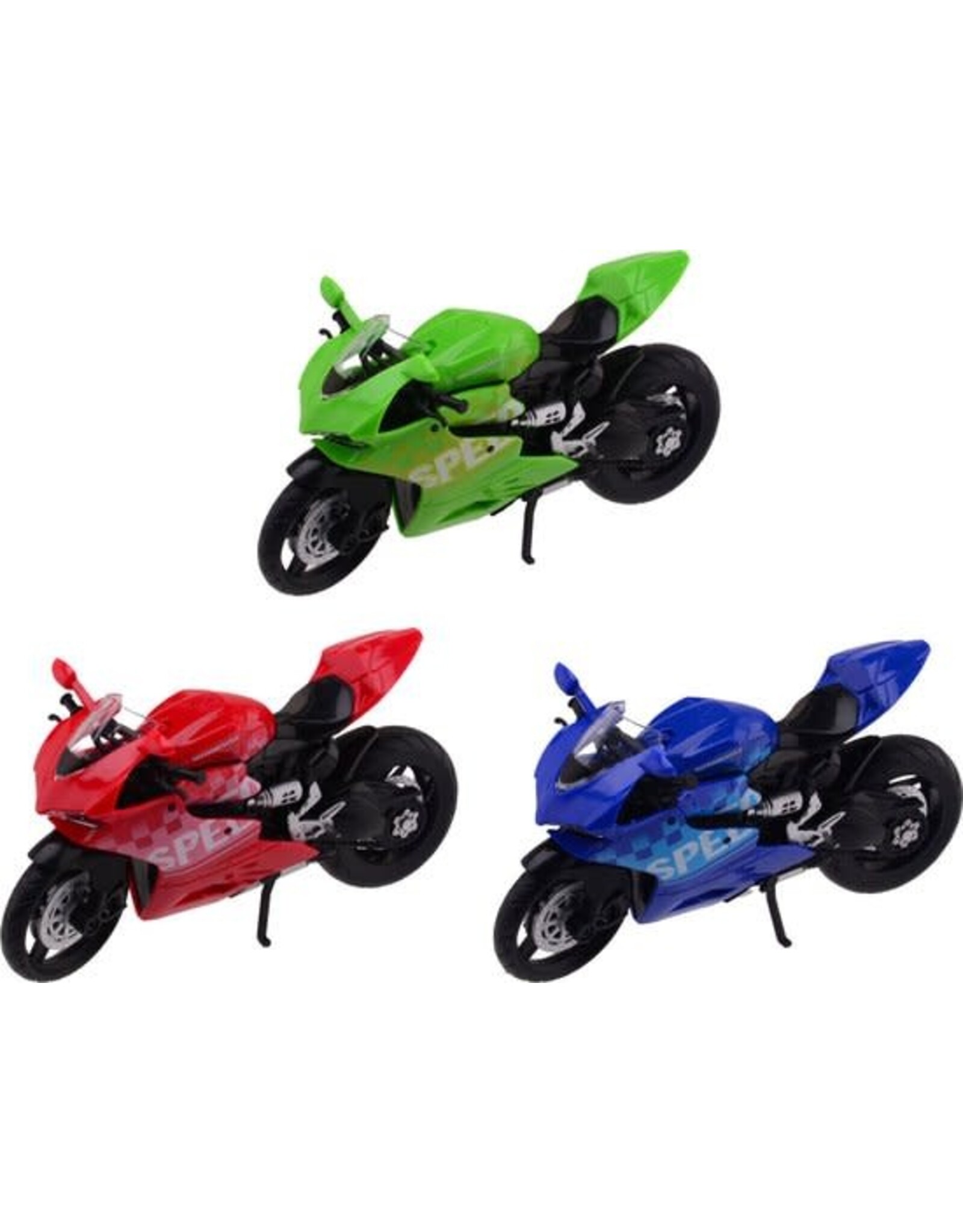Race motorfiets in doos
