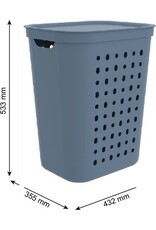ROTHO Wasmand Jona kunststof kleur blauw , inhoud 55 liter