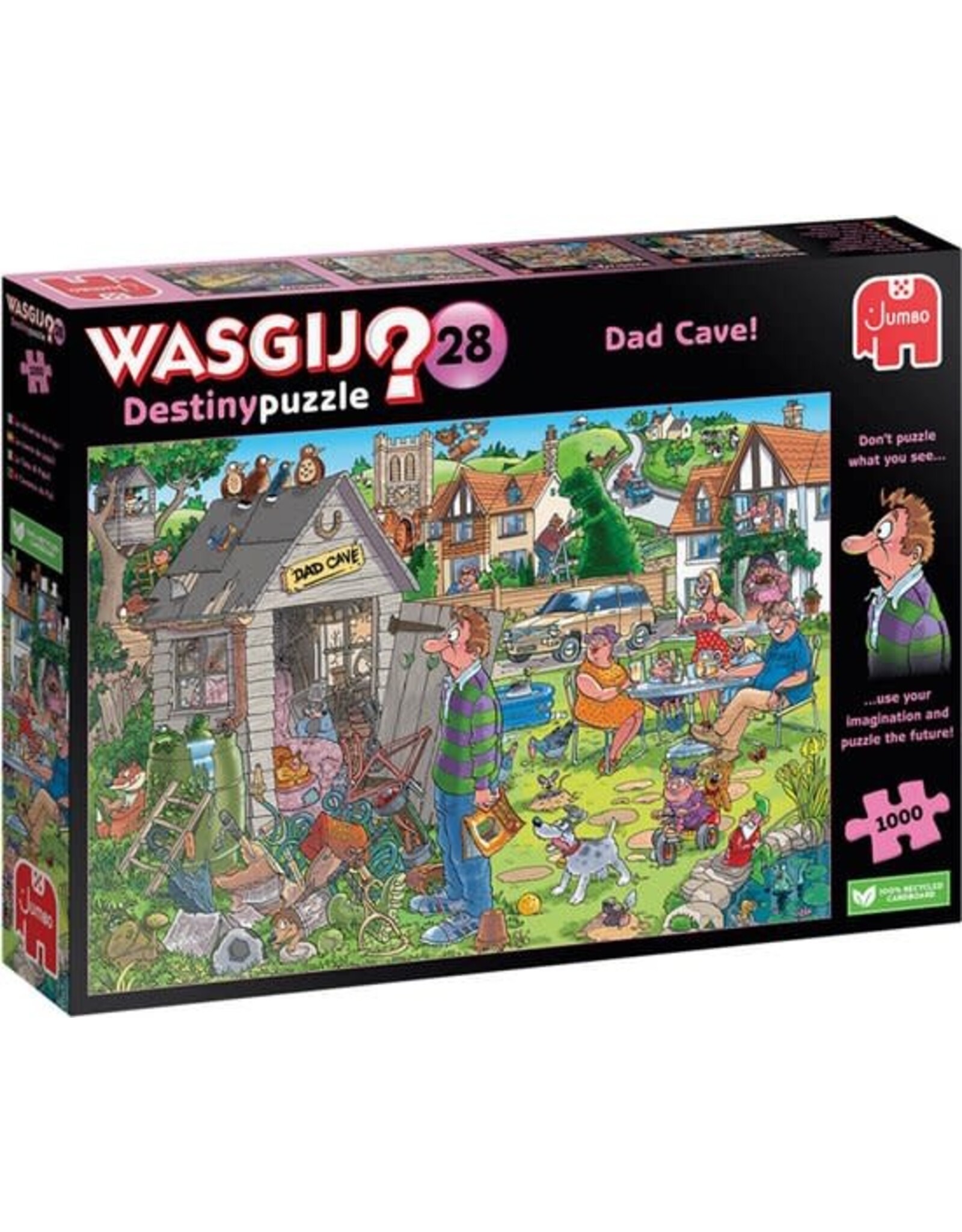 JUMBO Wasgij Destiny 28 - De mancave van pa! - 1000 stukjes puzzel - Legpuzzel
