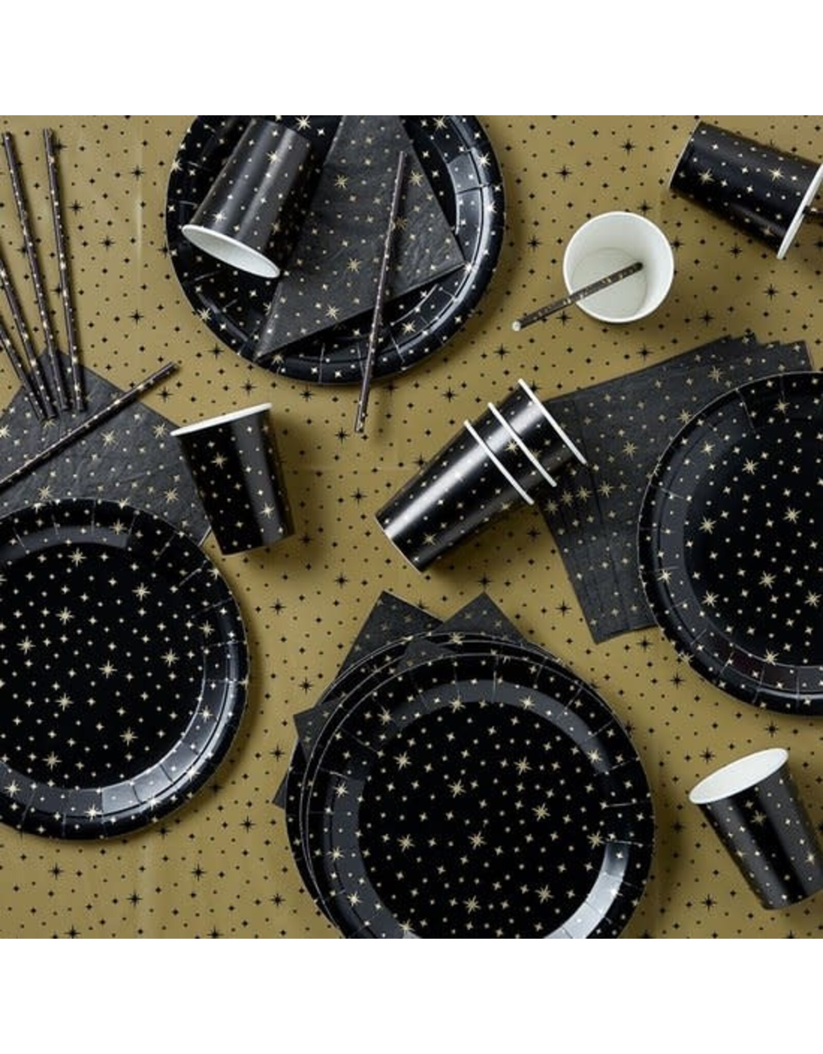 Party table set - Black/gold
