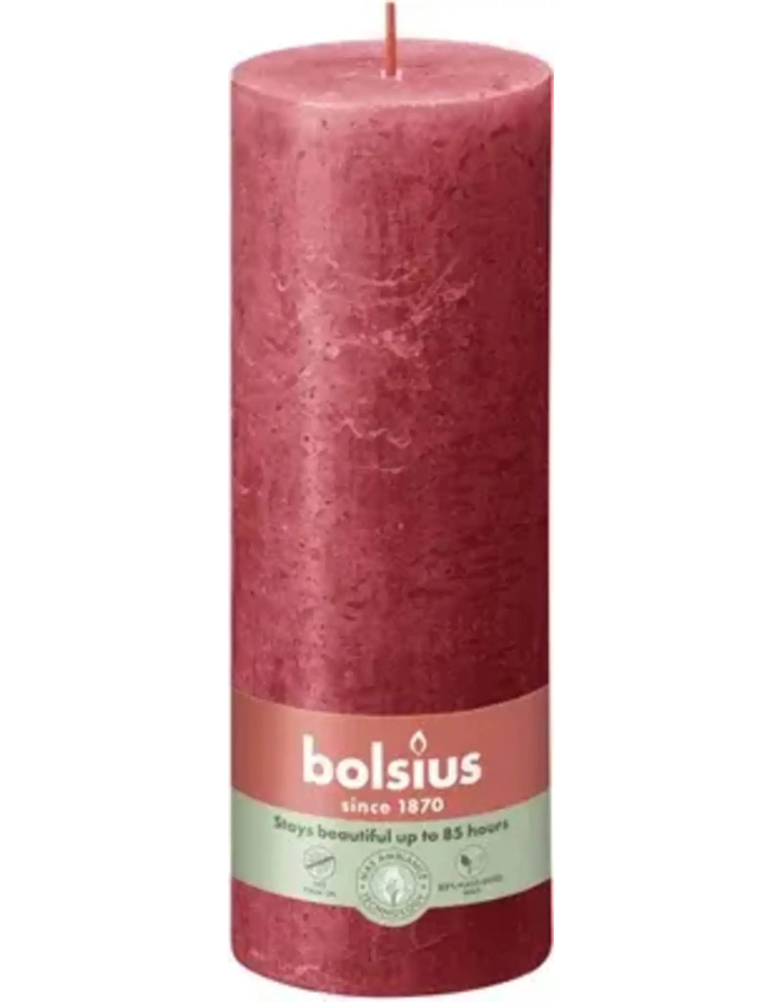 BOLSIUS Bolsius stompkaars Rustiek Shine rood 85 uur D 6,8 H 19 cm