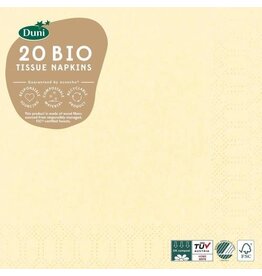 Duni Duni - Servetten Cream 3-laags tissue 33 x 33 cm