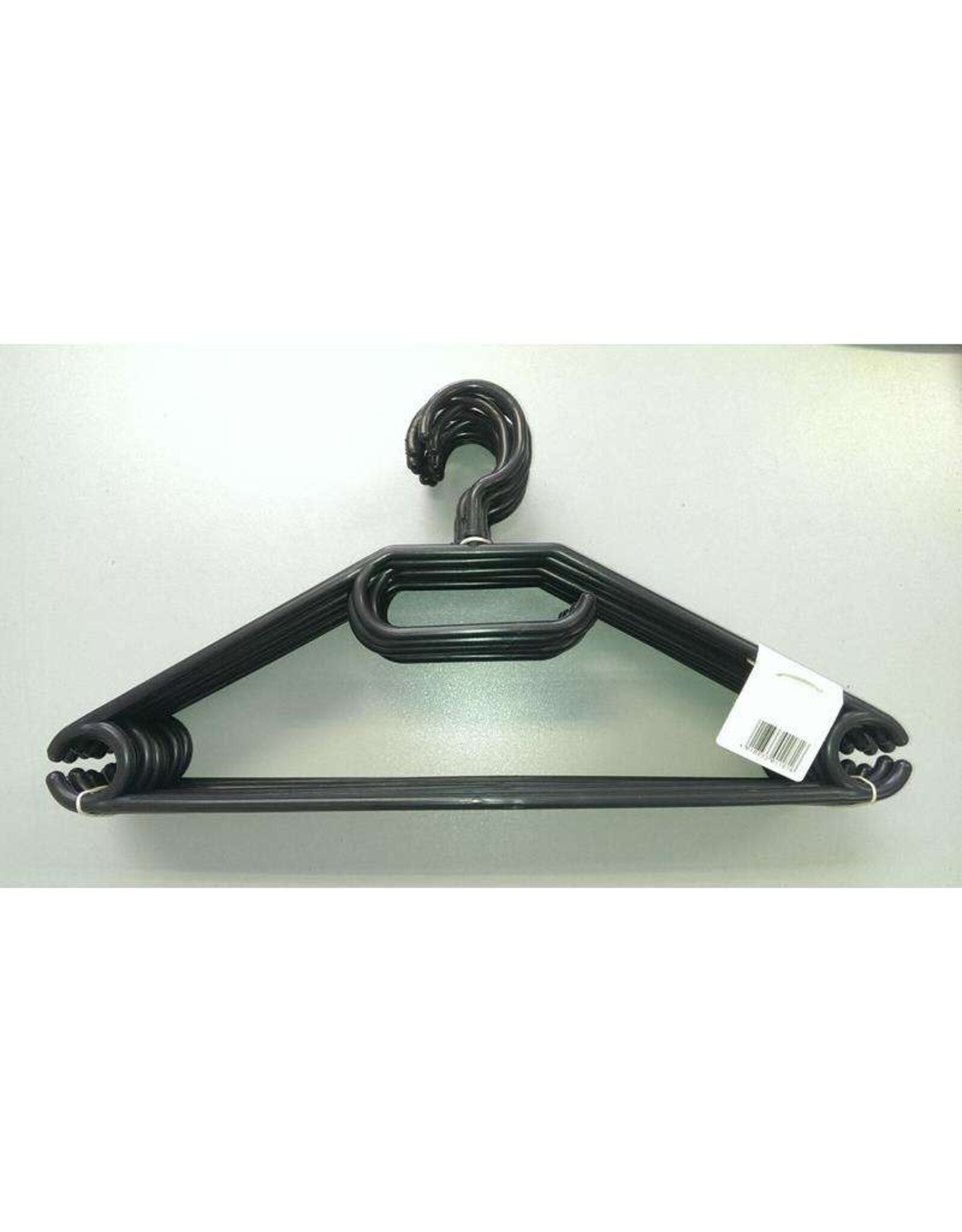 MERKLOOS Kleerhangers kledinghangers plastic 41cm zwart pak a 10 stuks