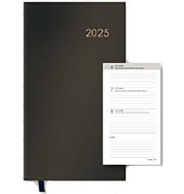 MGP MGPcards - A6 Agenda 2025 - Weekoverzicht - 1 week op 2 pagina's - Zwart - Staand - 10,5 x 14,8 cm