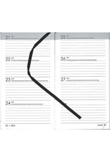 MGP MGPcards - A6 Agenda 2025 - Weekoverzicht - 1 week op 2 pagina's - Zwart - Staand - 10,5 x 14,8 cm