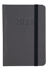 MGP MGPcards - A6 Agenda 2025 - Sluiting Elastiek - Weekoverzicht 1w/2p - Zwart - Ruime vakken - 10,5 x 14,8 cm