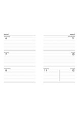 MGP MGPcards - A6 Agenda 2025 - Sluiting Elastiek - Weekoverzicht 1w/2p - Zwart - Ruime vakken - 10,5 x 14,8 cm