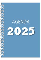 MGP MGPcards - Agenda A5 2025 - Ringband - Spiraal - Flexibele kaft - Weekoverzicht - Blauw - 15 x 21 cm