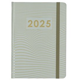 MGP MGPcards - A5 Agenda 2025 - Sluiting Elastiek - Weekoverzicht 1w/2p - Salie Groen - Ruime vakken - 14,8 x 21 cm