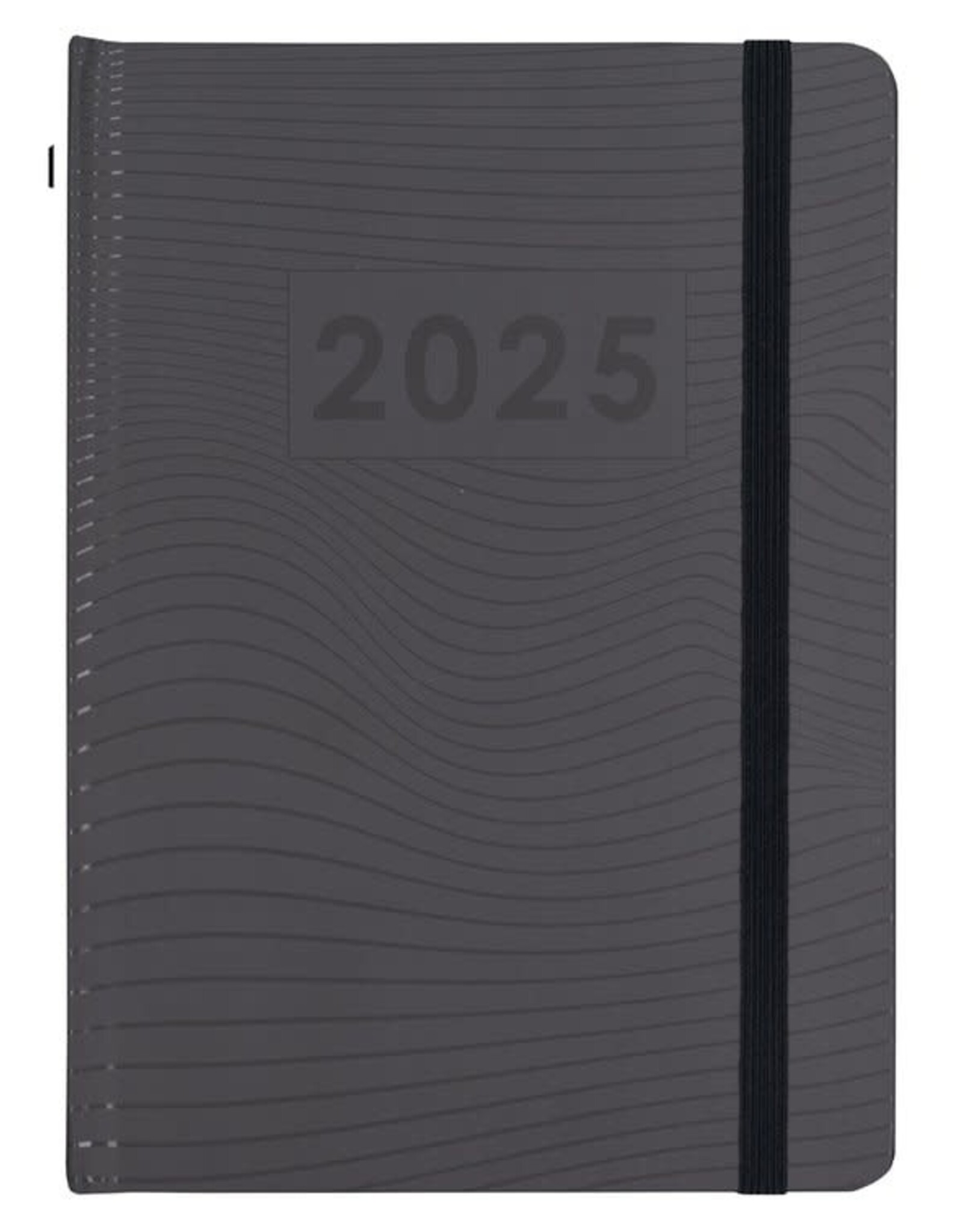 MGP MGPcards - A5 Agenda 2025 - Sluiting Elastiek - Weekoverzicht 1w/2p - Zwart - Ruime vakken - 14,8 x 21 cm