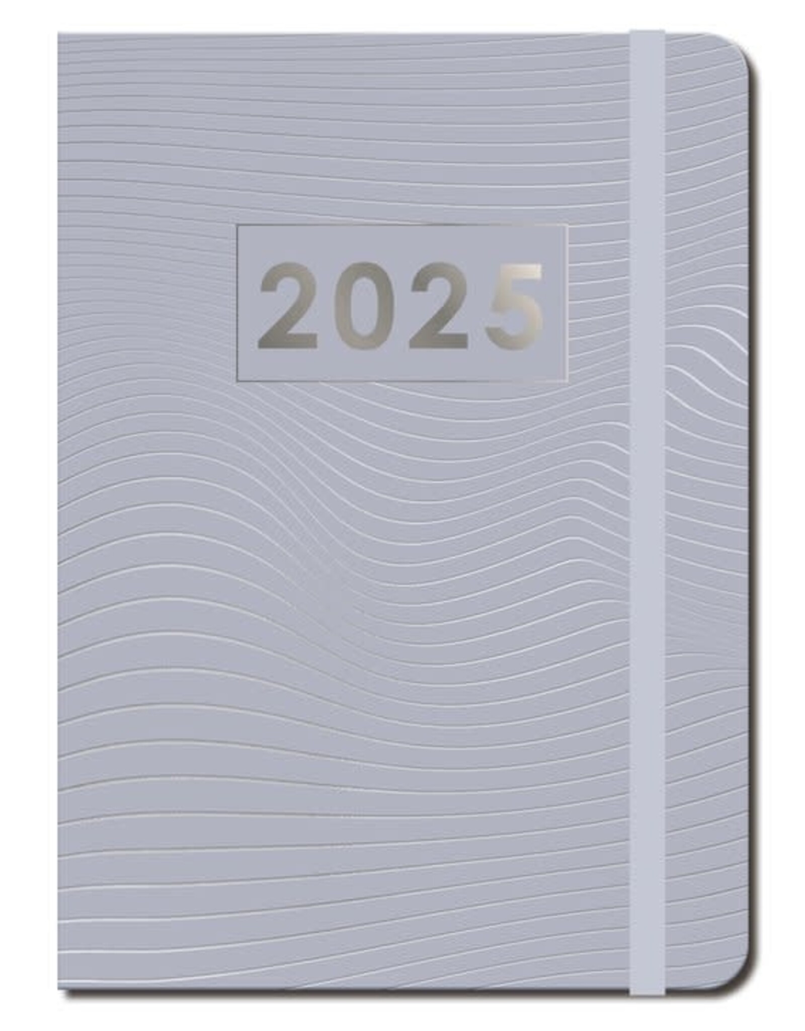 MGP MGPcards - A5 Agenda 2025 - Sluiting Elastiek - Weekoverzicht 1w/2p - Grijs - Ruime vakken - 14,8 x 21 cm