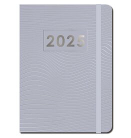MGP MGPcards - A5 Agenda 2025 - Sluiting Elastiek - Weekoverzicht 1w/2p - Grijs - Ruime vakken - 14,8 x 21 cm