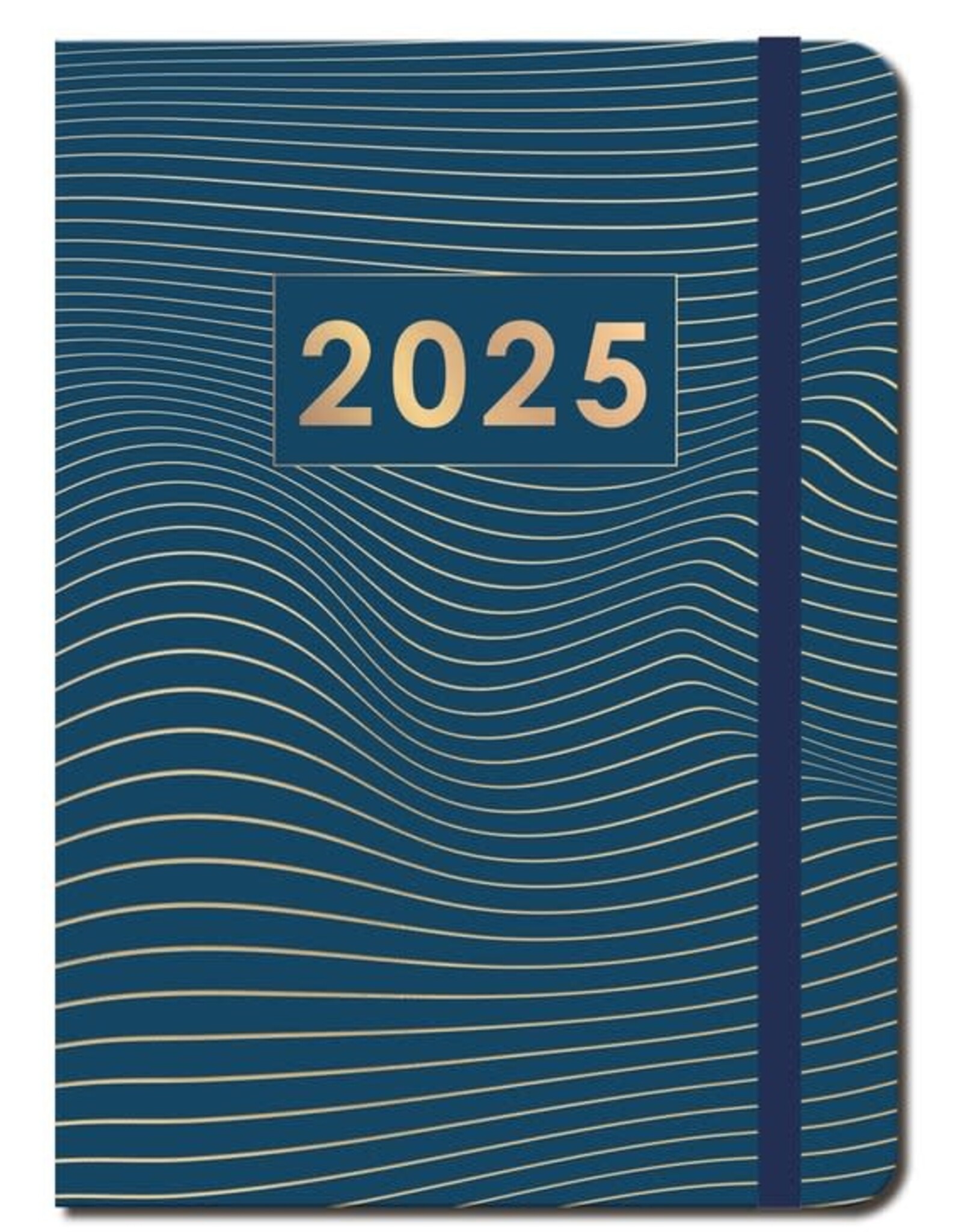 MGP MGPcards - A5 Agenda 2025 - Sluiting Elastiek - Weekoverzicht 1w/2p - Donkerblauw - Ruime vakken - 14,8 x21 cm  Merk