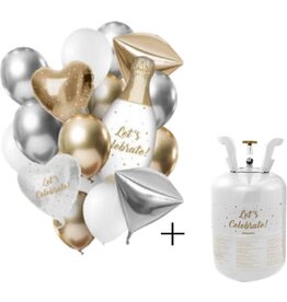 FOLAT Balloon Gaz Helium Tank - 'Wedding' met Ballonnen en Lint