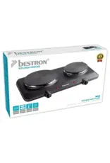 BESTRON Bestron kookplaat 2250W 45 x 25 cm staal zwart