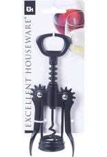 EXCELLENT HOUSEWARE Kurkentrekker zink 16,5x6,5cm zwart