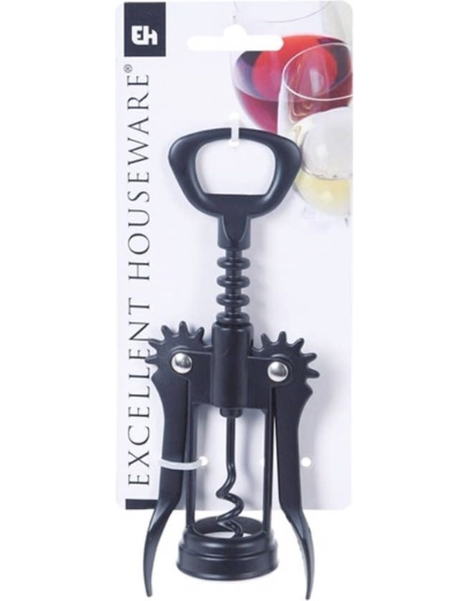 EXCELLENT HOUSEWARE Kurkentrekker zink 16,5x6,5cm zwart