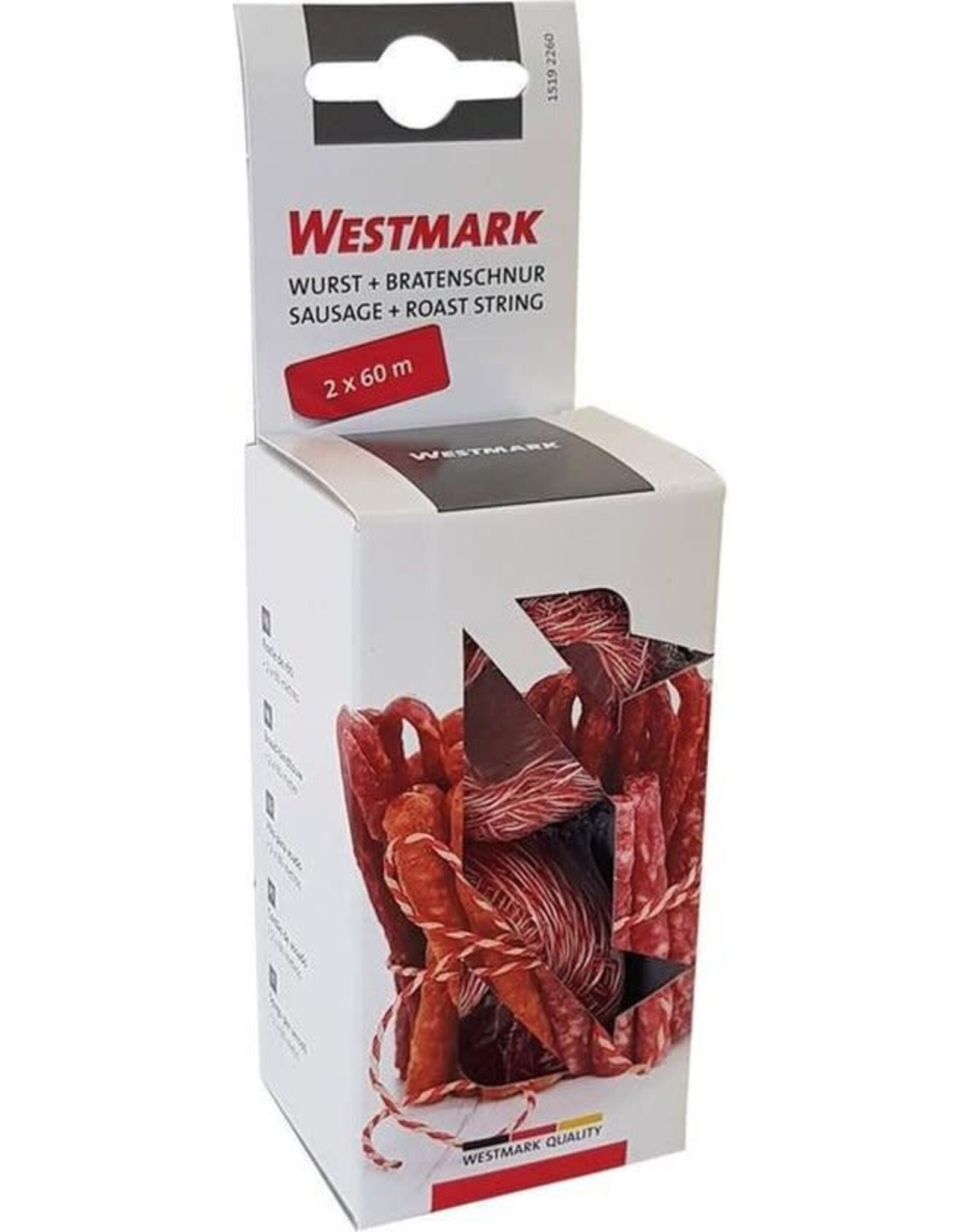 WESTMARK Westmark Binddraad voor BBQ vlees 2x60m rood/wit