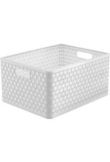 ROTHO Rotho Country - mand / Opberger - A4 + 28L - witte rotan stijl