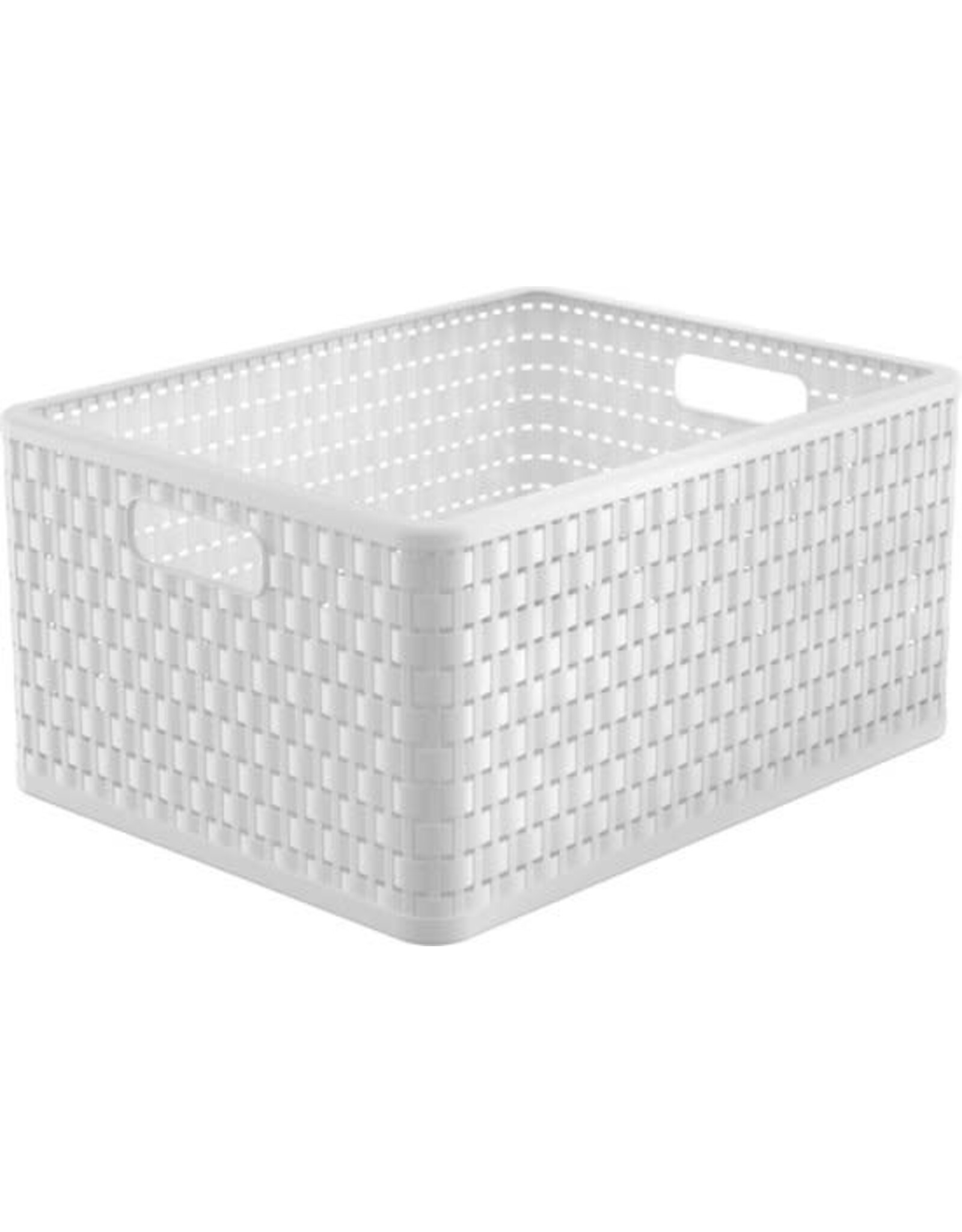 ROTHO Rotho Country - mand / Opberger - A4 + 28L - witte rotan stijl