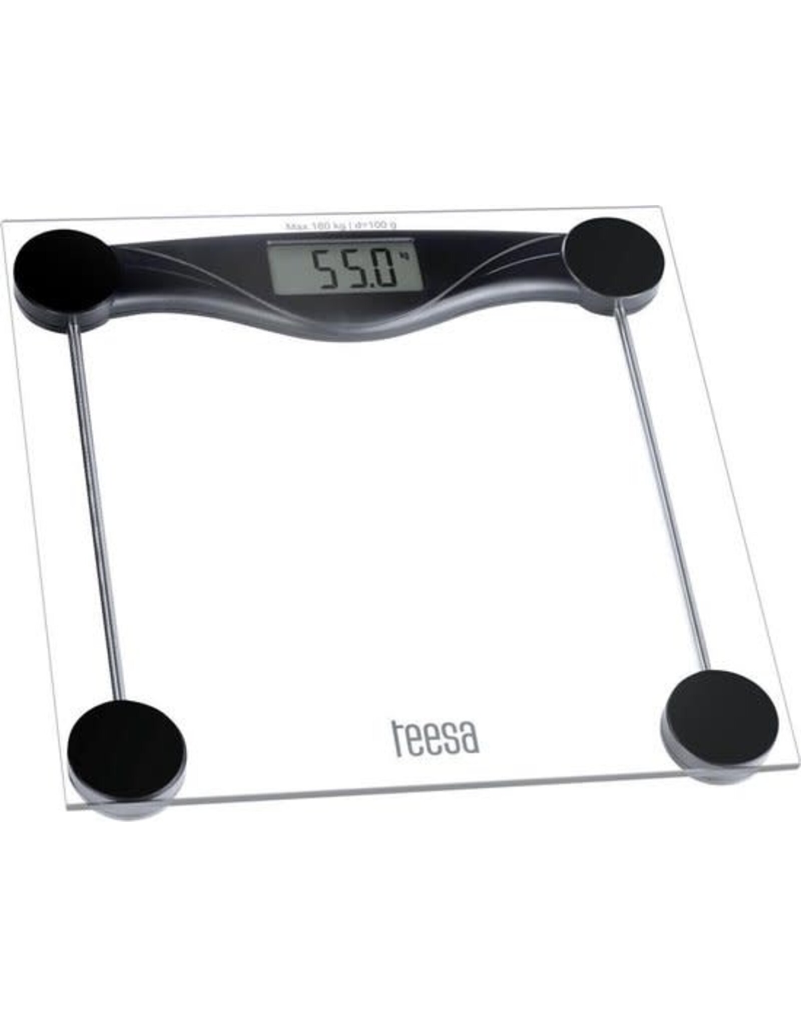 TEESA Teesa TSA0801 - Digitale personenweegschaal, transparant glas