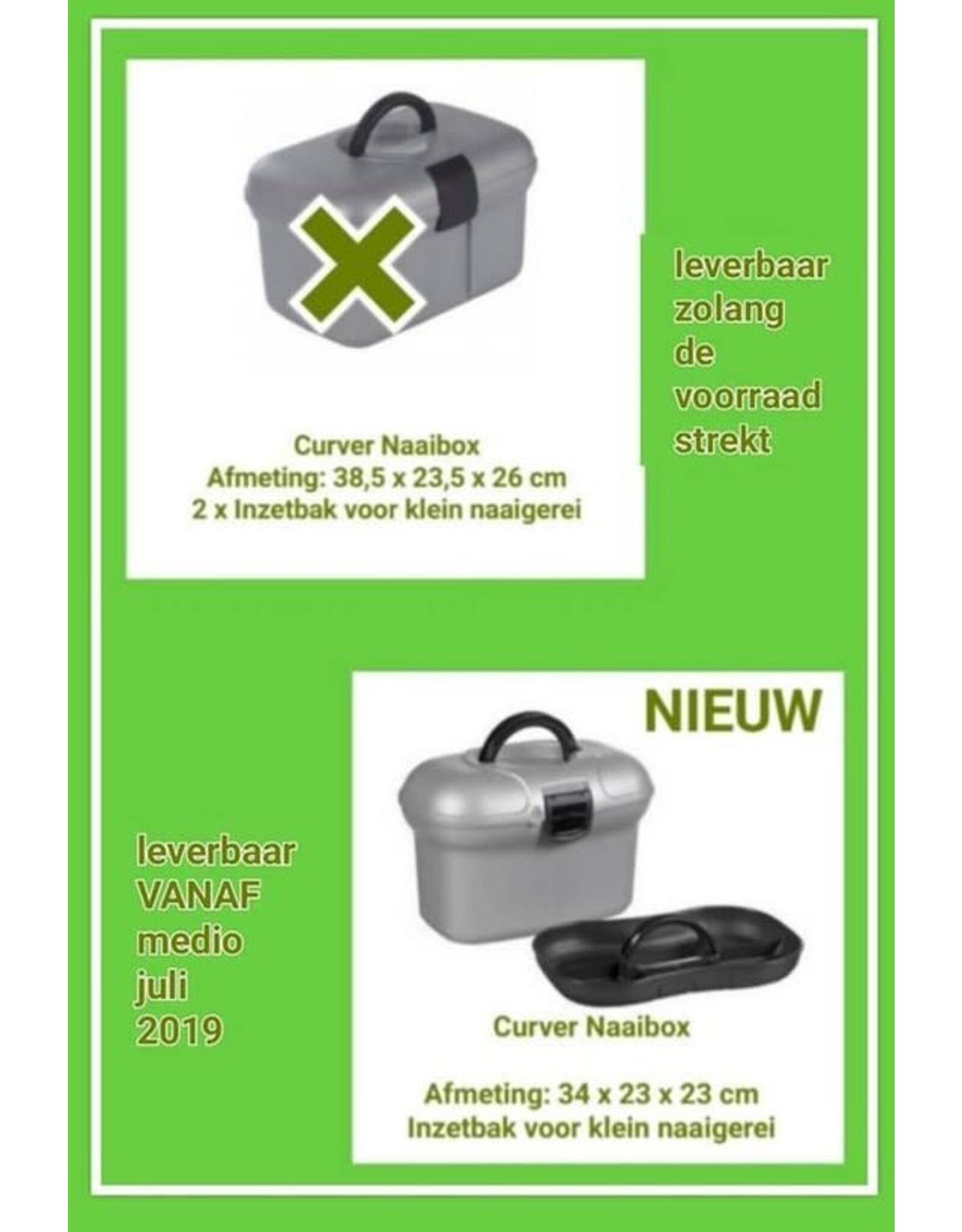 CURVER Curver Naaidoos - Met Tray - 18L - Grijs
