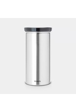 BRABANTIA Brabantia Voorraadbus voor 18 Koffie- en Theepads - Matt Steel Fingerprint Proof / Grijze deksel