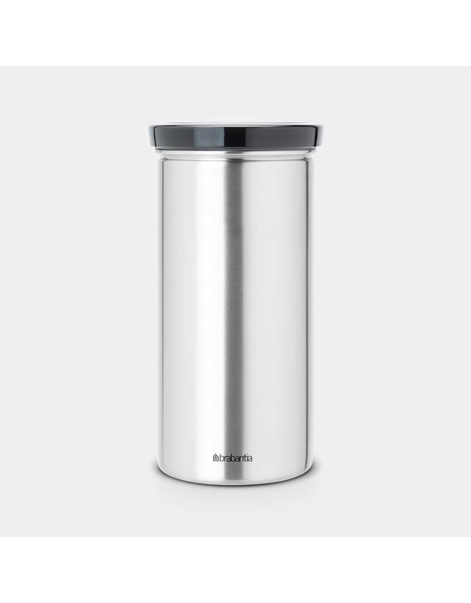 BRABANTIA Brabantia Voorraadbus voor 18 Koffie- en Theepads - Matt Steel Fingerprint Proof / Grijze deksel