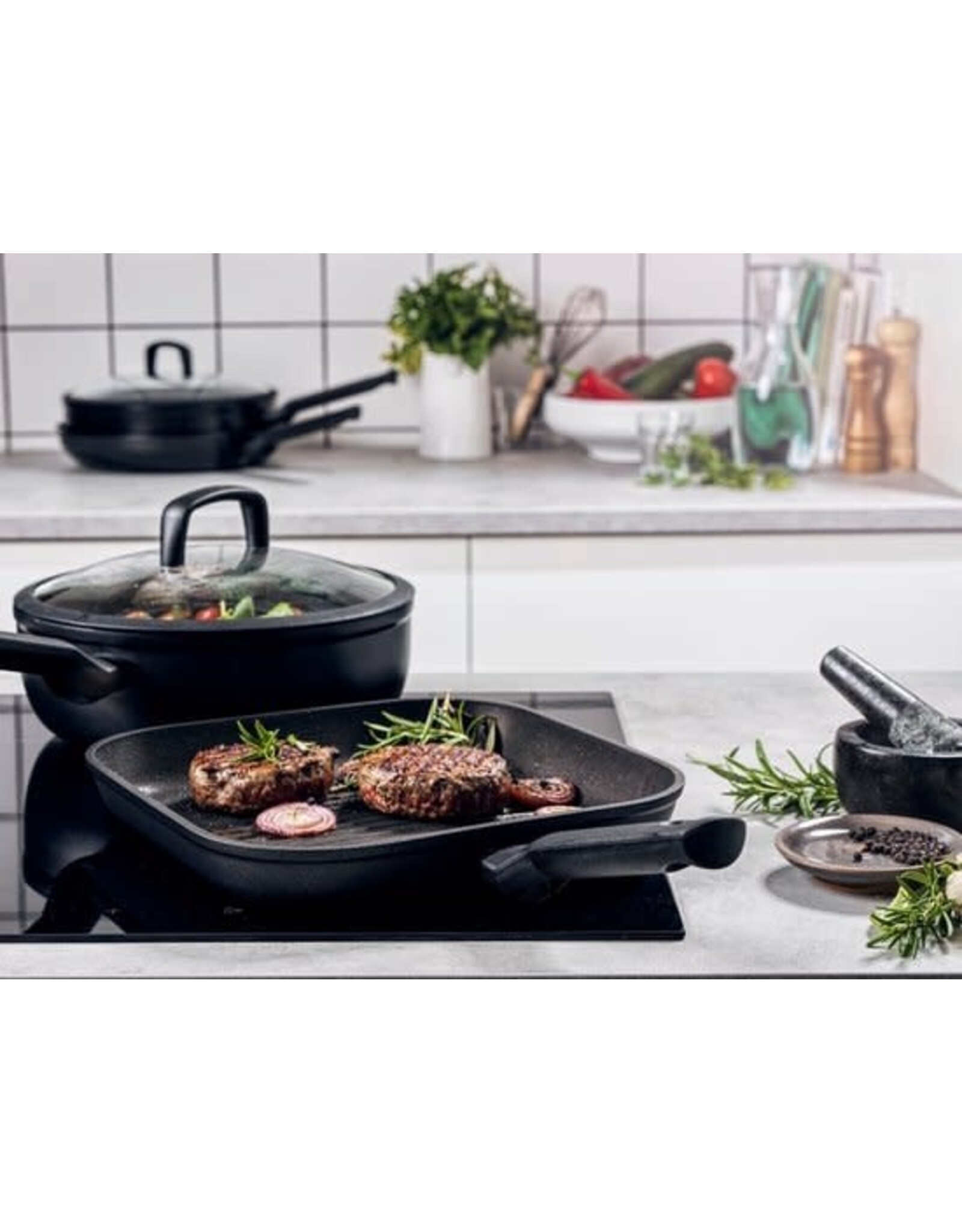 BK BK Easy Induction grillpan 26x26 cm PFAS VRIJ