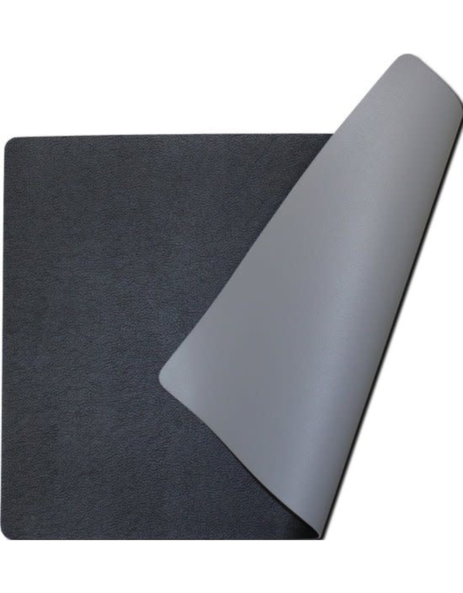 POLY LINE Placemats lederlook  Zwart & Licht Grijs