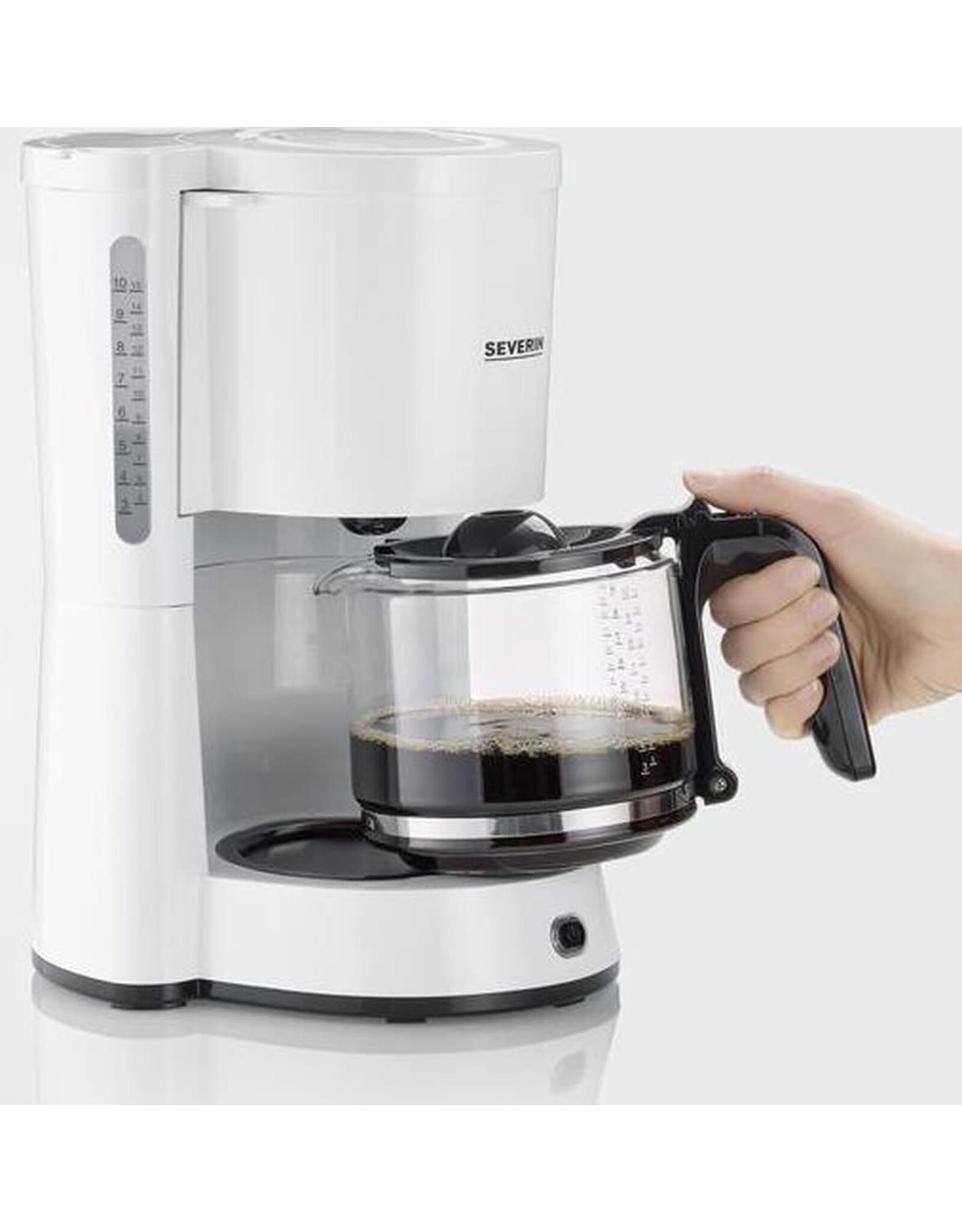 SEVERIN Severin KA 4816 Koffiezetapparaat Wit met glazen kan