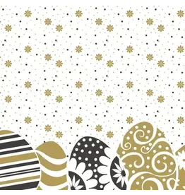 Duni Duni paasservetten Easter Ornaments wit 24 x 24 cm 20 stuks