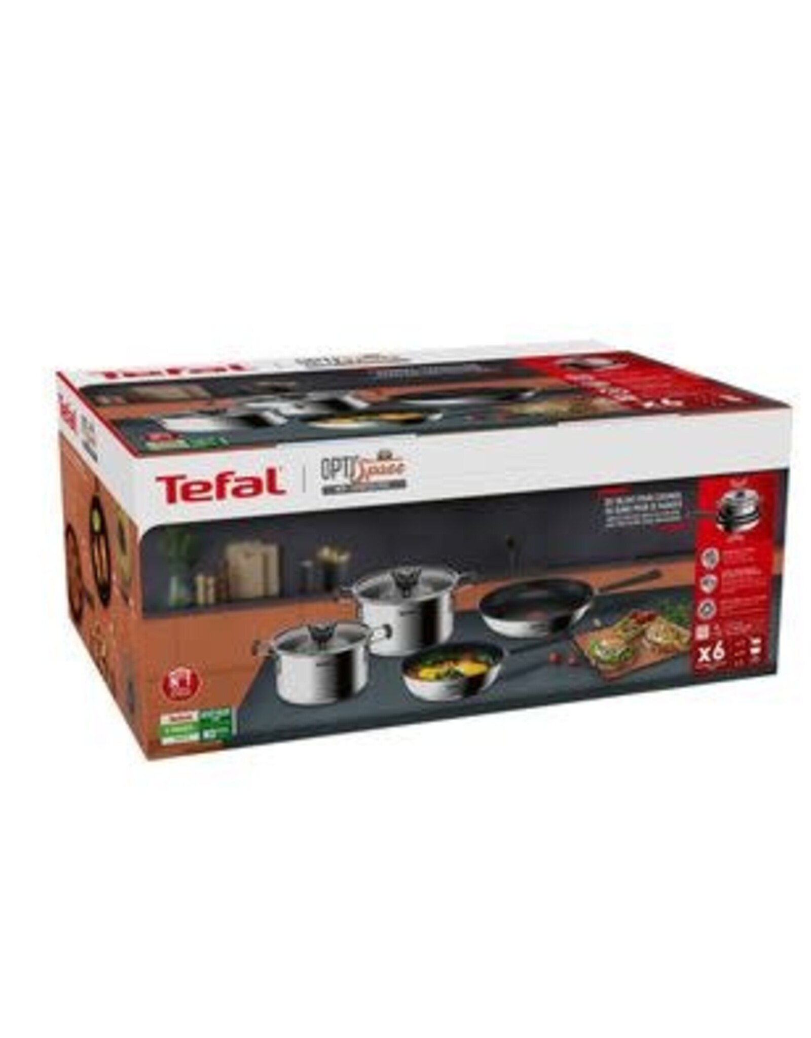 TEFAL Tefal Opti'Space Pannenset 4-delig - Inductie