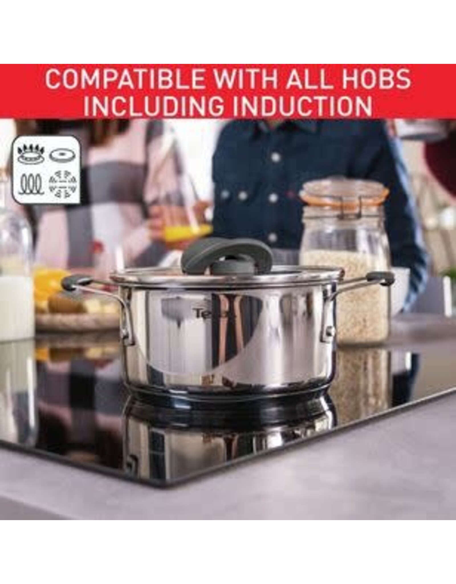 TEFAL Tefal Opti'Space Pannenset 4-delig - Inductie