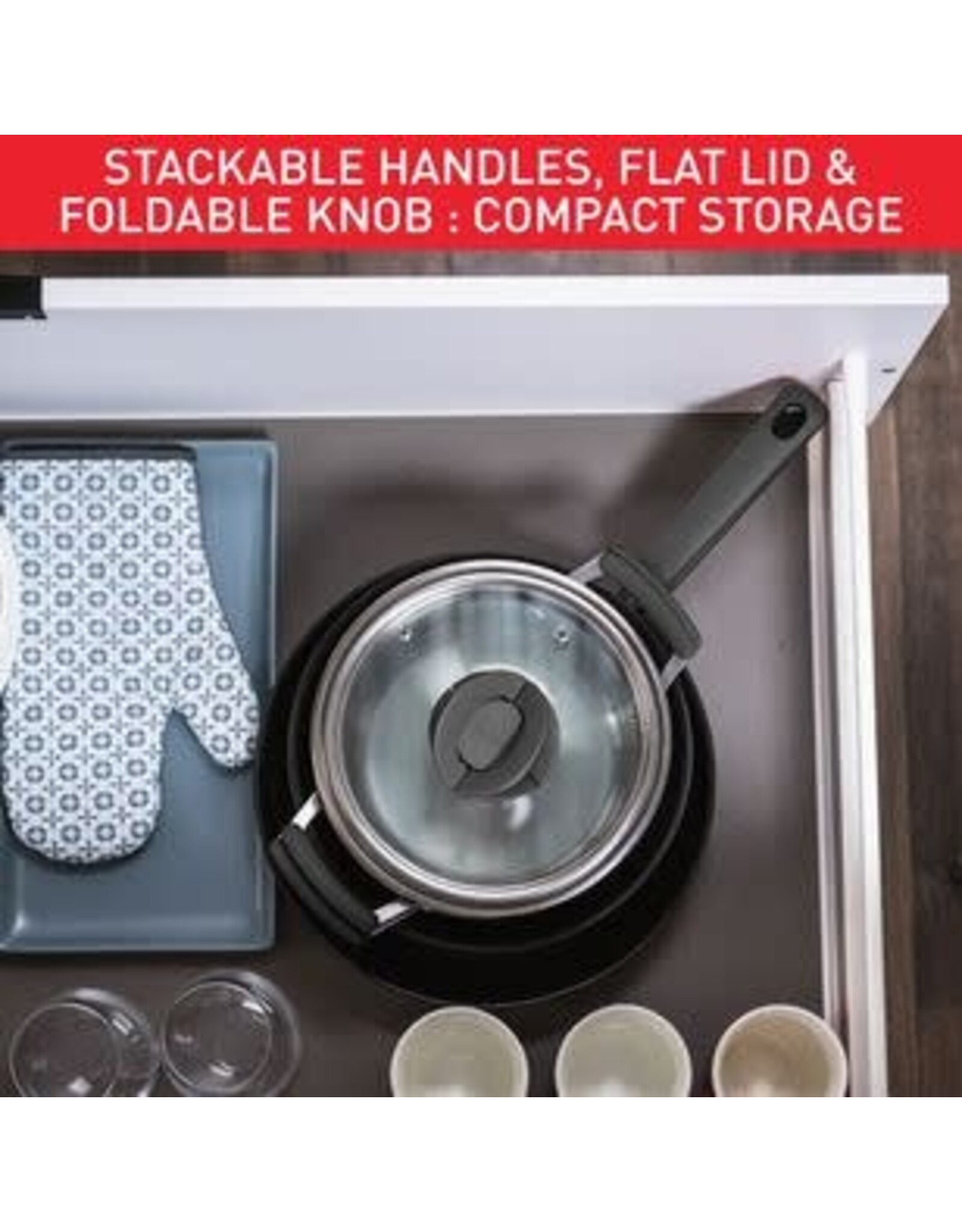 TEFAL Tefal Opti'Space Pannenset 4-delig - Inductie