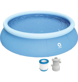 Avenil Opzetzwembad opblaasbaar rond blauw incl. filter Ø 360x76 cm