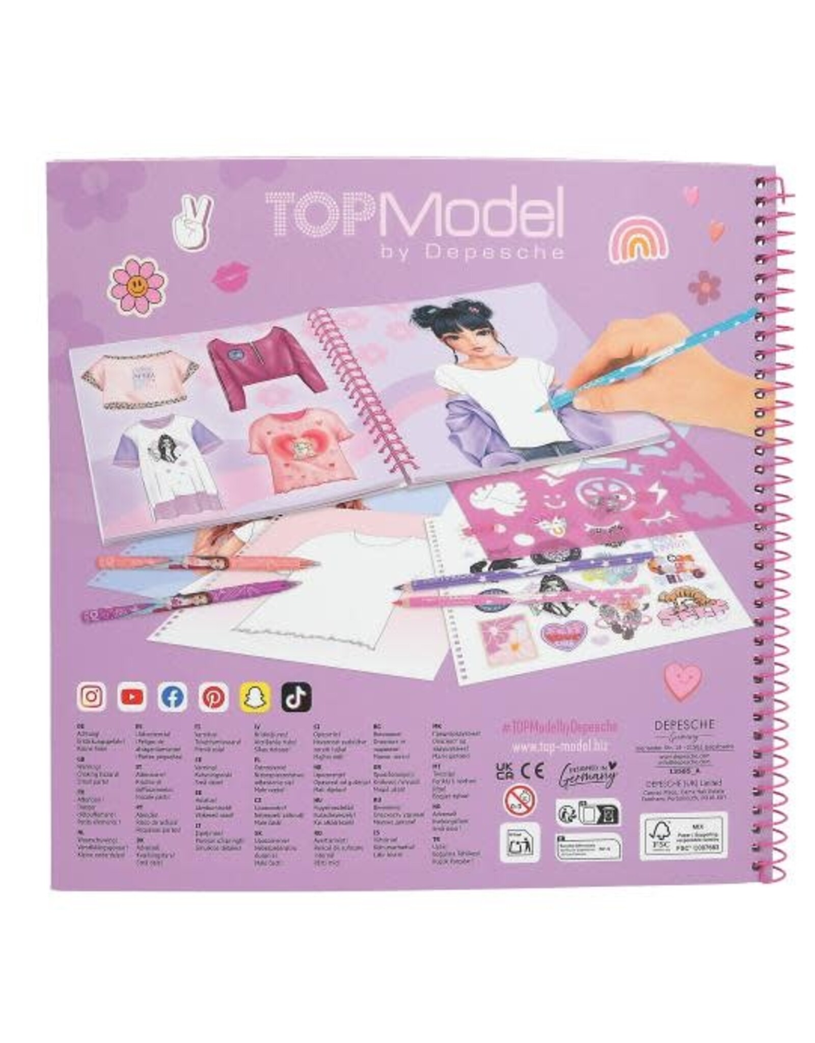 Depesche TOPModel T-shirt Designer kleurboek