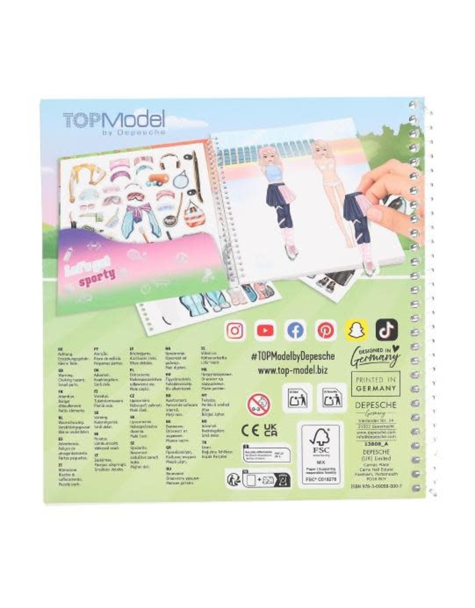 Depesche TOPModel Dress Me Up Stickerbook Sports